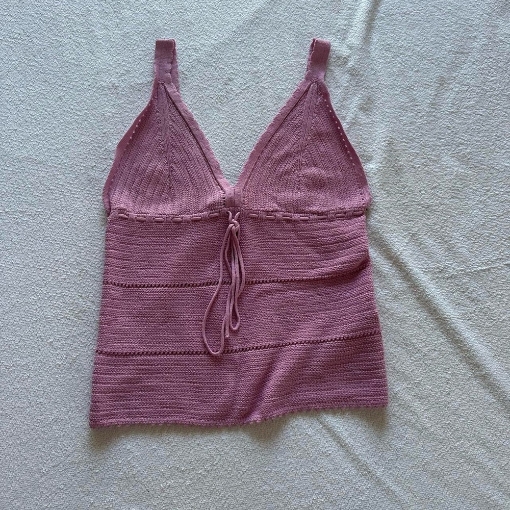 Zara Pink Knit Camisole Top